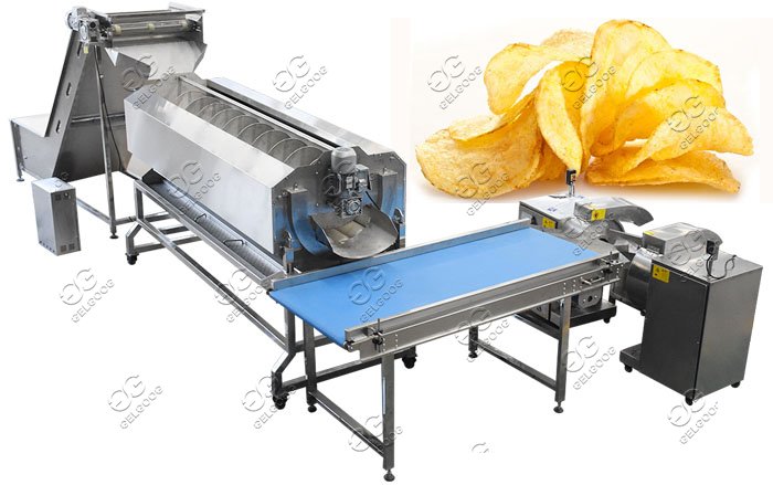 Equipo de fabricación de máquinas para hacer patatas fritas a pequeña escala de 150 kg/h