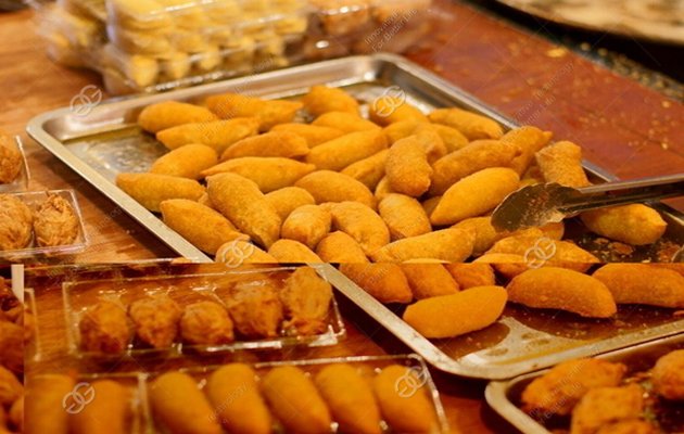Máquina para freír nuggets de pollo
