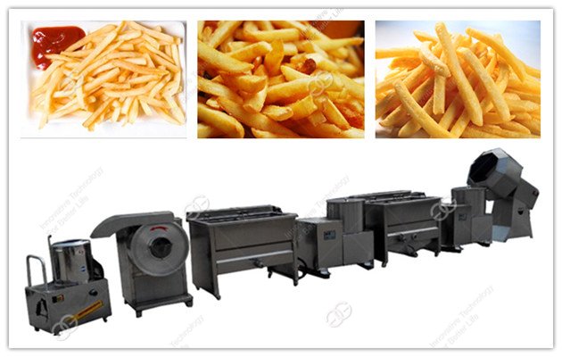 Línea de procesamiento de papas fritas