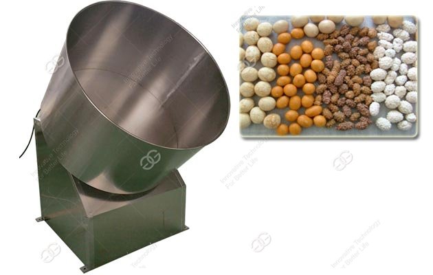 Máquina para recubrir cacahuetes recubiertos con harina