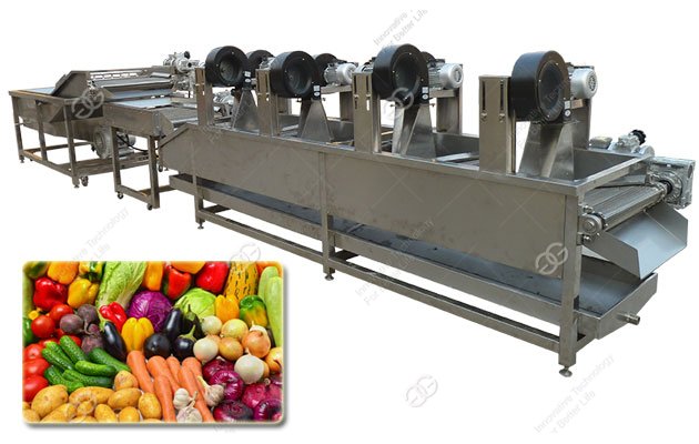 Línea de máquinas para limpieza de vegetales