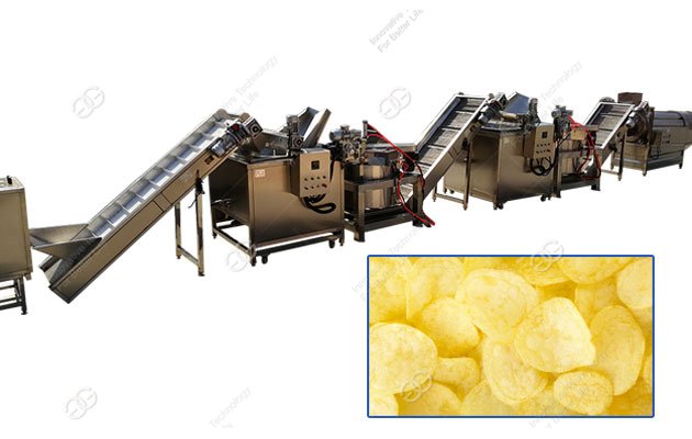 Línea de procesamiento de patatas fritas