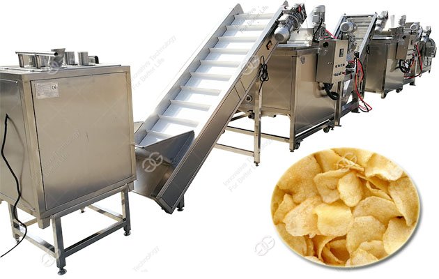 Línea de producción de patatas fritas