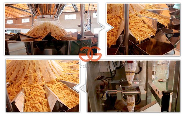 Detalles de la máquina envasadora de patatas fritas