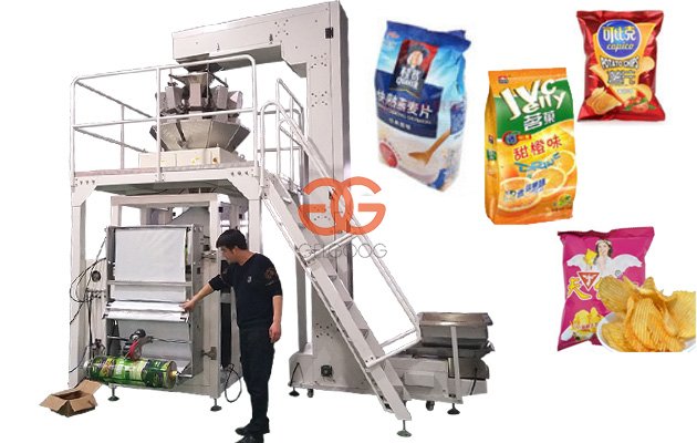 Máquina envasadora de patatas fritas congeladas