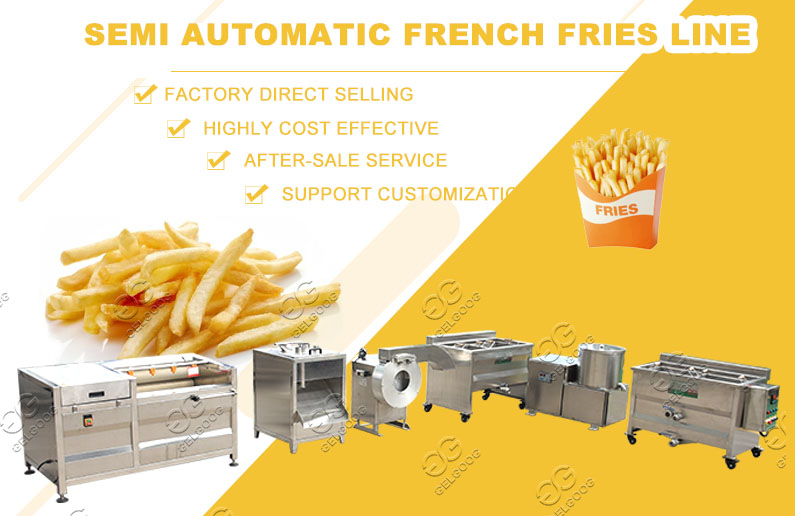 Línea de producción de papas fritas a pequeña escala de 70 kg/h