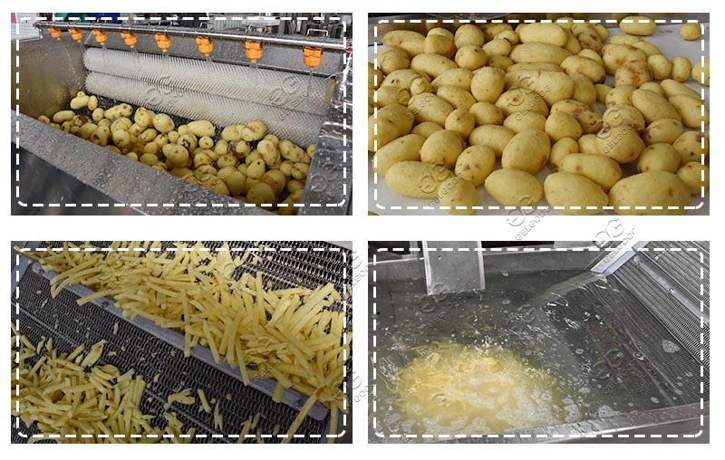 Proceso de fabricación de patatas fritas crujientes