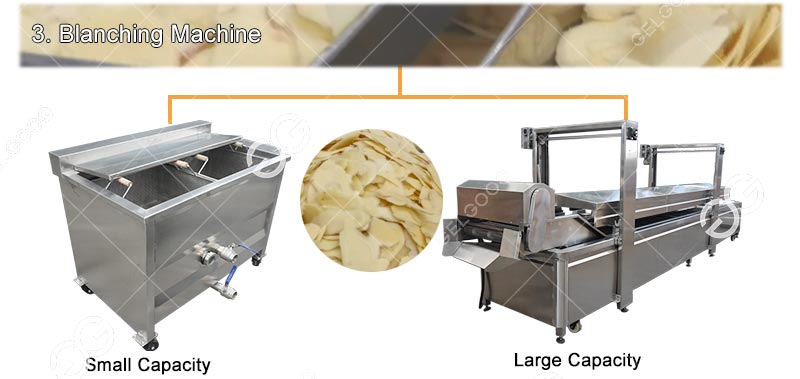 Máquina para blanquear rodajas de jengibre