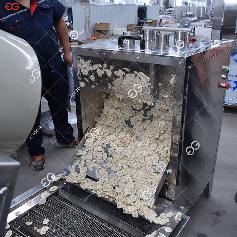 Máquina para cortar chips de plátano