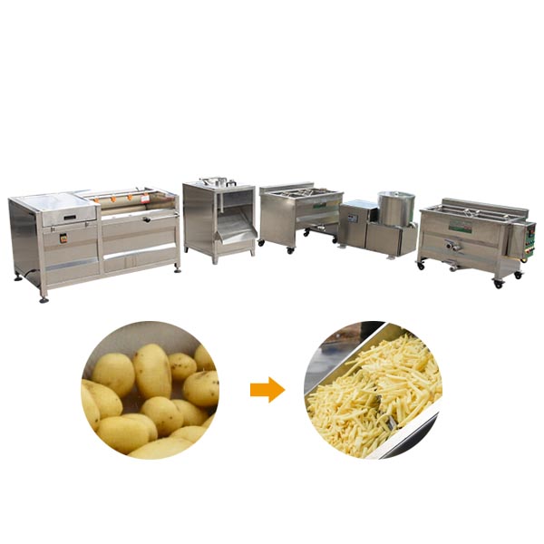 Línea de producción de papas fritas a pequeña escala de 70 kg/h