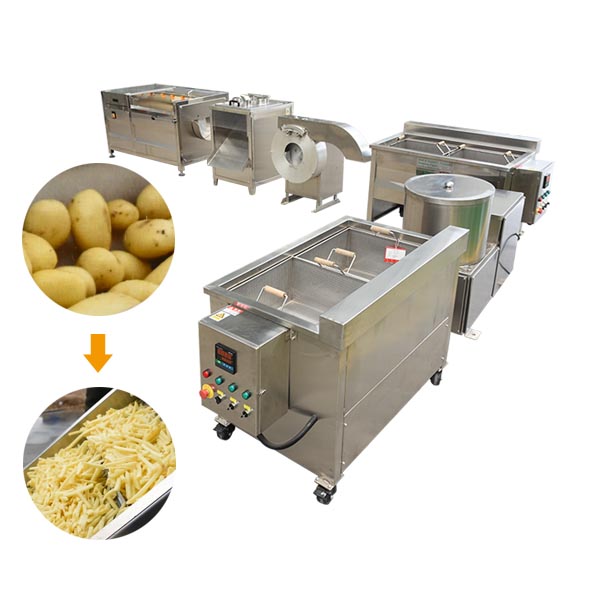 Línea de procesamiento de papas fritas de pequeña capacidad con 70 kg/h